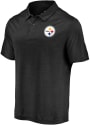 Pittsburgh Steelers Striated Primary Polo Shirt - Black
