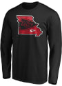Kansas City Chiefs Team State Pride T Shirt - Black