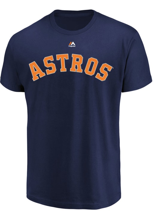Carlos Correa Houston Astros Navy Blue Name and Number Short Sleeve Player T Shirt
