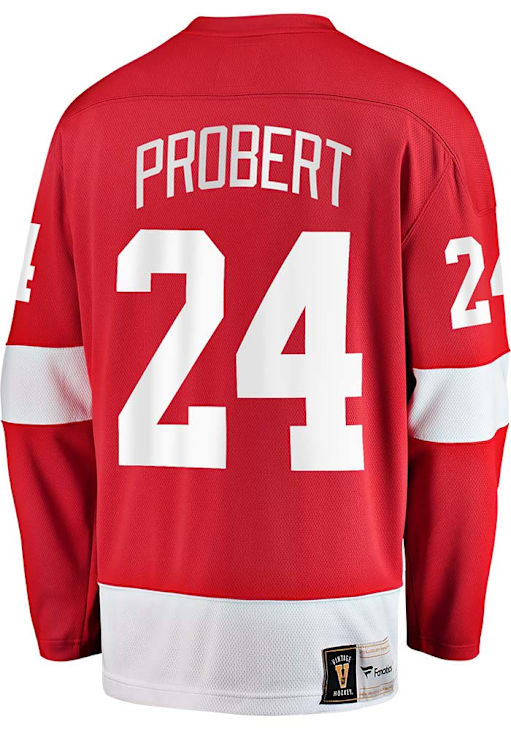 Bob Probert Detroit Red Wings Mens Red Vintage Breakaway Hockey
