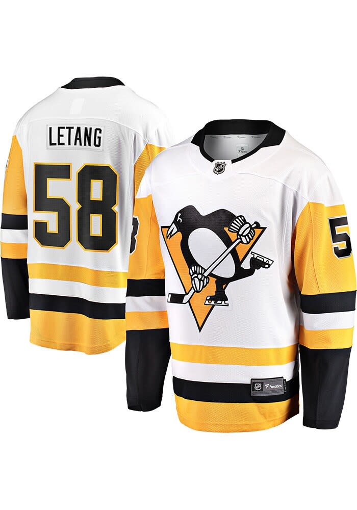 Kris Letang Pittsburgh Penguins Mens White Away Breakaway Hockey Jersey