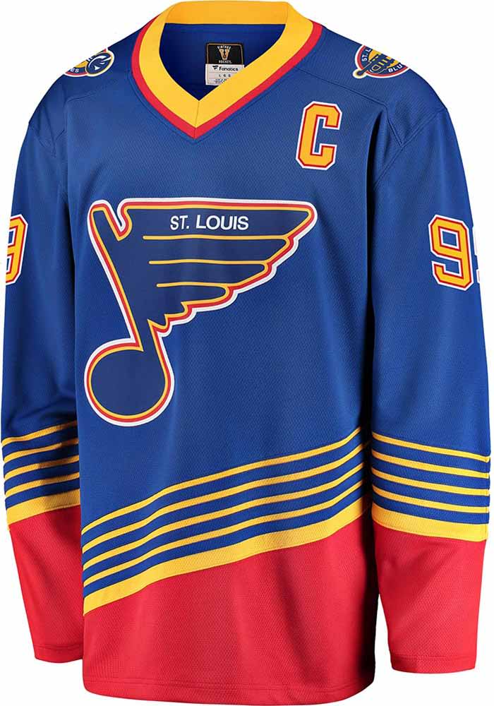 Adidas St. Louis Blues No99 Wayne Gretzky Blue Home Authentic Fashion Gold Stanley Cup Champions Stitched NHL Jersey