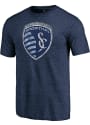 Sporting Kansas City Throwback Logo Fashion T Shirt - Navy Blue