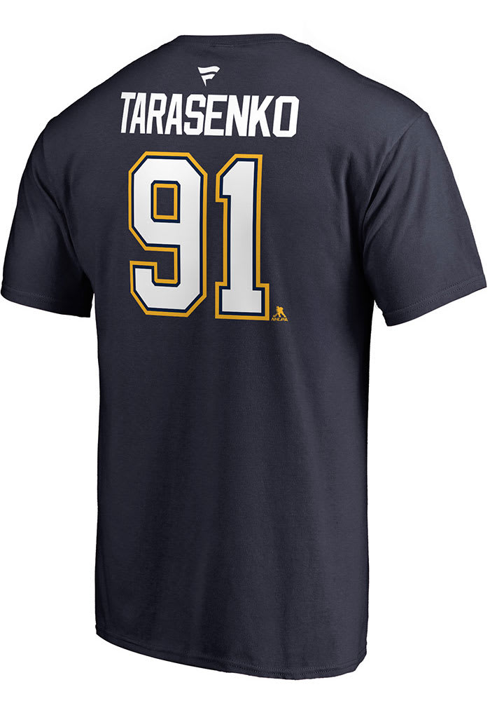 Vladimir Tarasenko St Louis Blues Name and Number Short Sleeve Player T Shirt NAVY