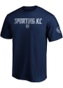 Sporting Kansas City Iconic Cotton Ombre T Shirt - Navy Blue