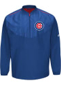 Chicago Cubs Majestic Cool Base Gamer 1/4 Zip Pullover - Blue