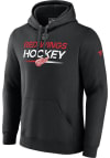 Main image for Detroit Red Wings Mens Black AUTHENTIC PRO HOCKEY Long Sleeve Hoodie
