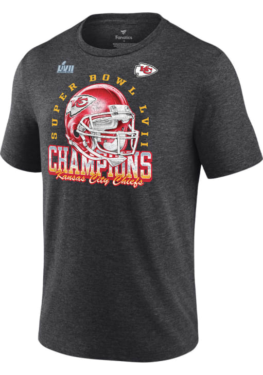 Chiefs 2022 Super Bowl LVII Champion Helmet Short Sleeve Fashion T Shirt
