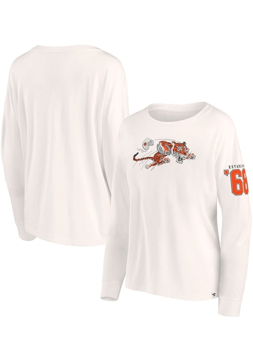 Cincinnati Bengals Womens White Heritage LS Tee
