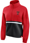 Main image for Texas Tech Red Raiders Womens Red Colorblock 1/4 Zip Pullover