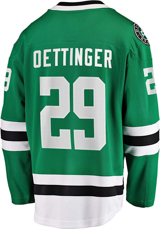 Jake Oettinger Dallas Stars Mens GREEN Breakaway Hockey Jersey