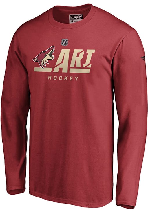 Arizona Coyotes Secondary RED Long Sleeve T Shirt 172801589