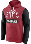 Main image for Arizona Cardinals Mens Red Colorblock Long Sleeve Hoodie