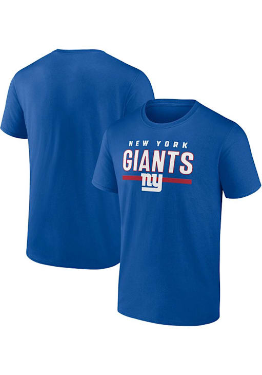 New York Giants BLUE Cotton Current Logo Short Sleeve T Shirt