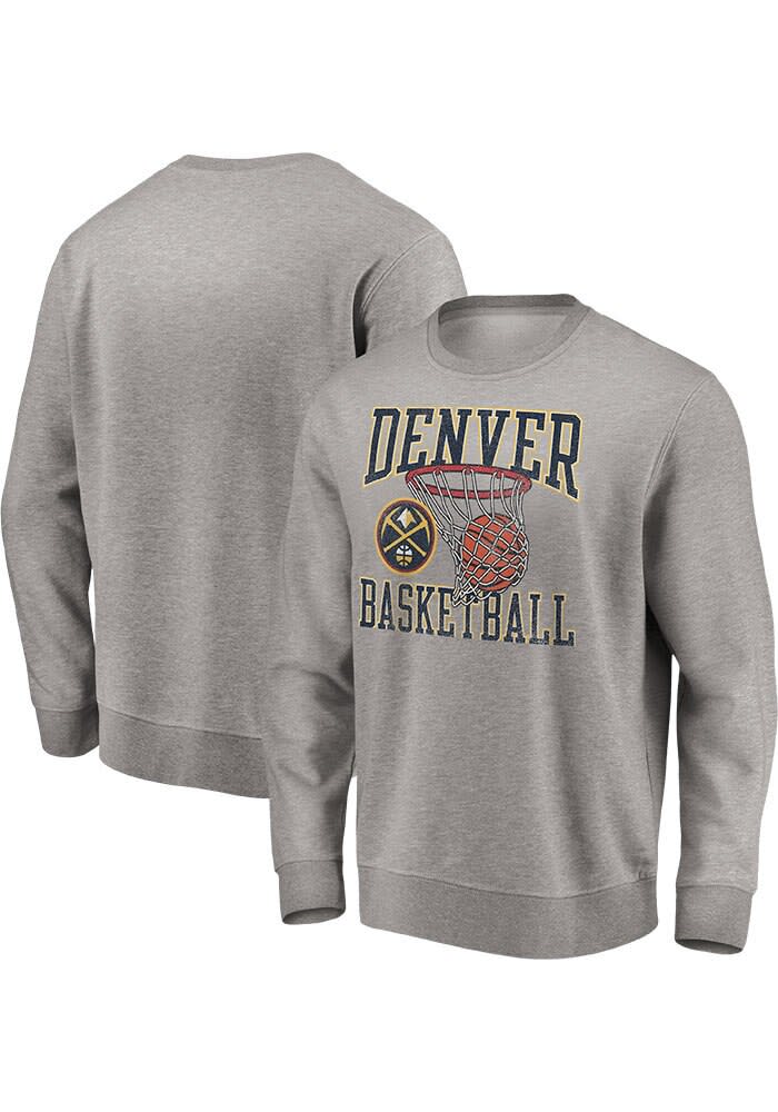 Reebok NBA　DENVER NUGGETS スウェットシャツ グレー Denver Nuggets Mens GREY True Classics Crew Sweatshirt - 172802215