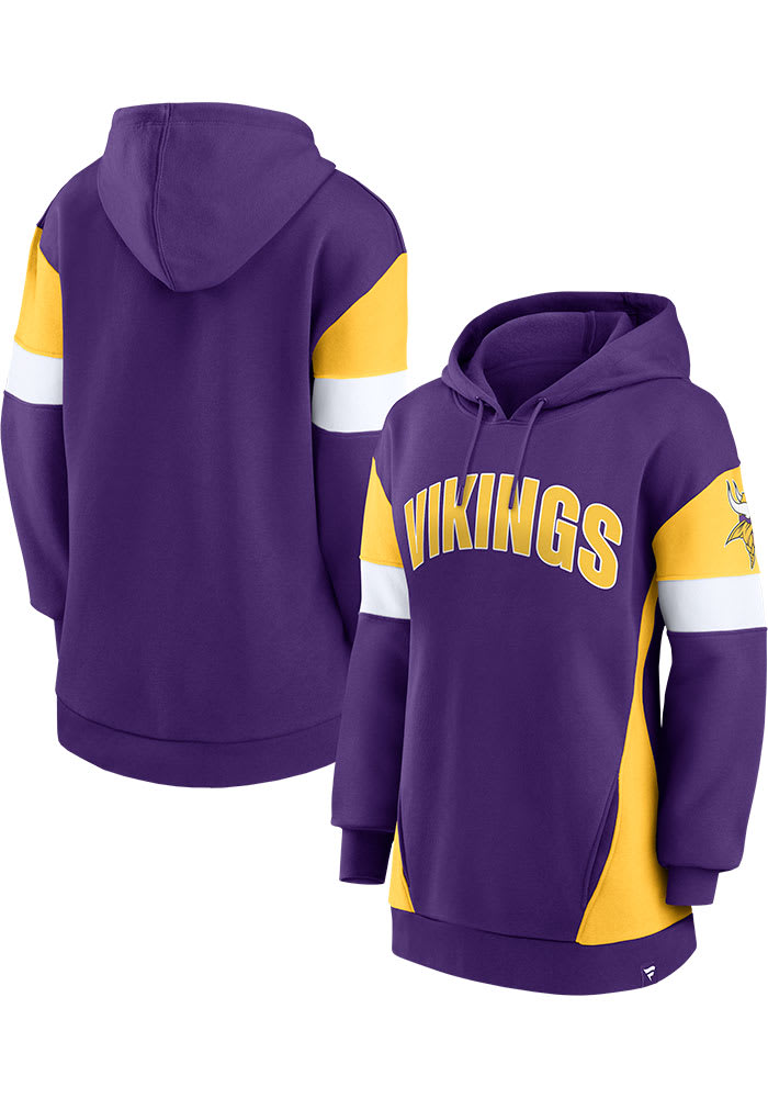 Minnesota Vikings Womens PURPLE Lock It Down Hoodie - 172802476