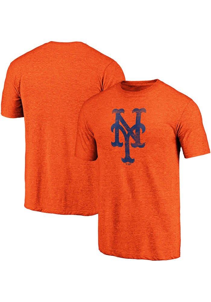 New York Mets ORANGE Official Logo Short Sleeve Fashion T Shirt