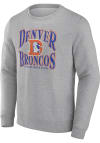 Main image for Denver Broncos Mens Grey True Classics Playability Long Sleeve Crew Sweatshirt
