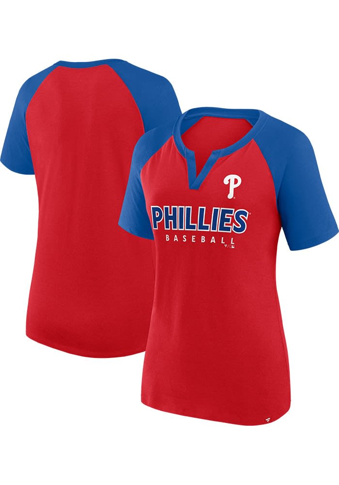 Philadelphia Phillies Womens Red Shut Out T-Shirt - 172803495