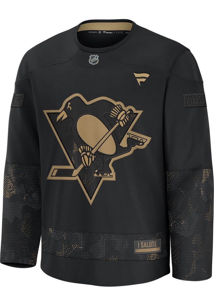 Pittsburgh Penguins Mens Black Military Appreciation Hockey Jersey