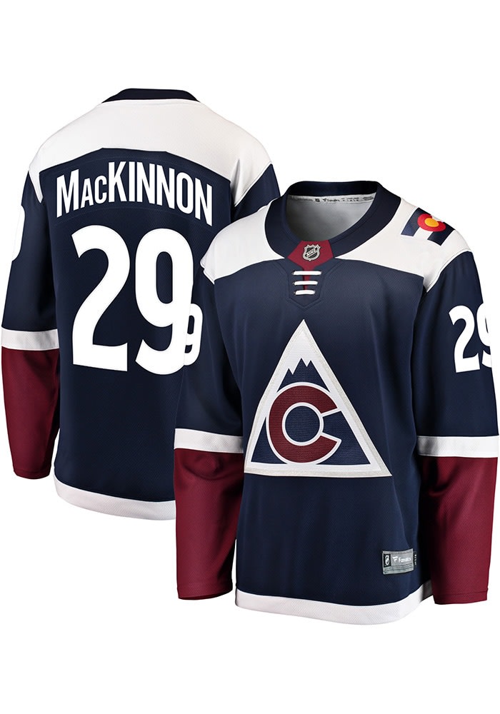 NATHAN MACKINNON COLORADO AVALANCHE REVERSE RETRO popular JERSEY SIZE LARGE NICE!!