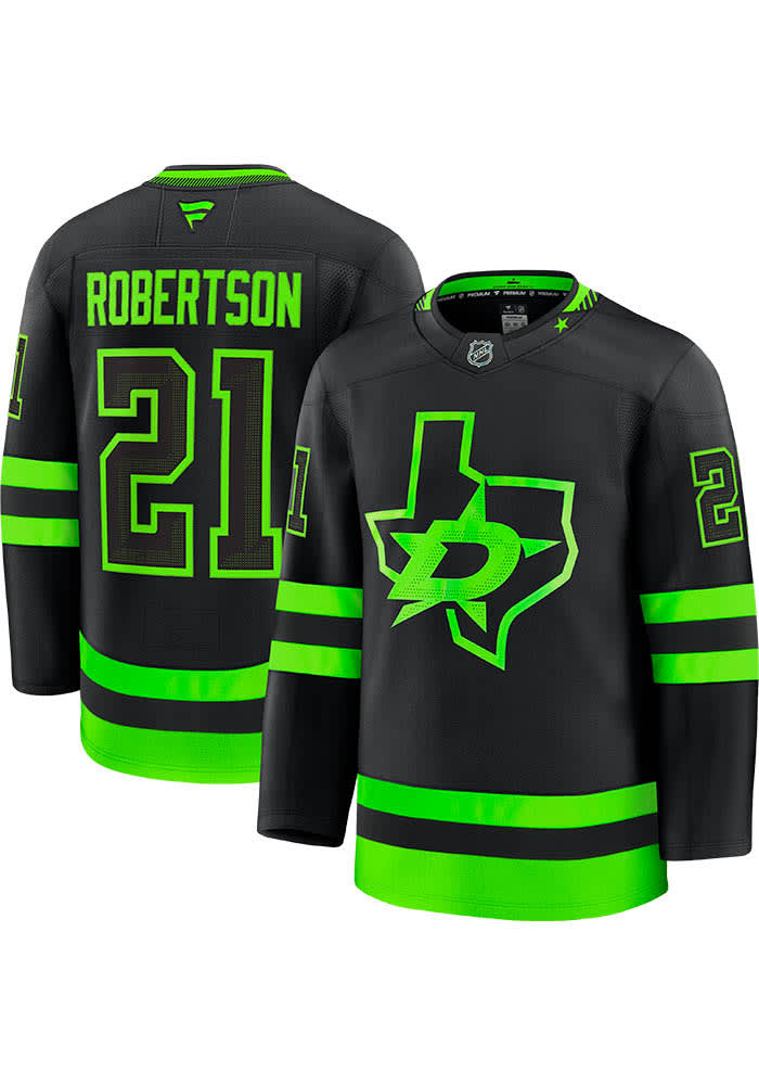 Jason Robertson Dallas Stars Mens BLACK Alt Premium Hockey