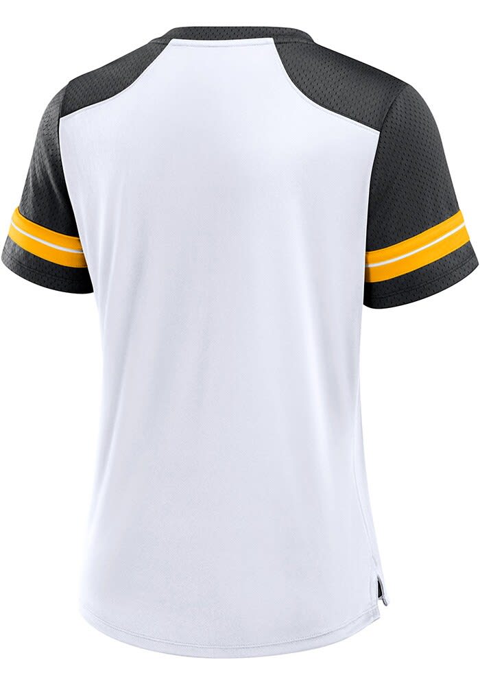Pittsburgh Steelers Womens WHITE Lace Up Fashion Football