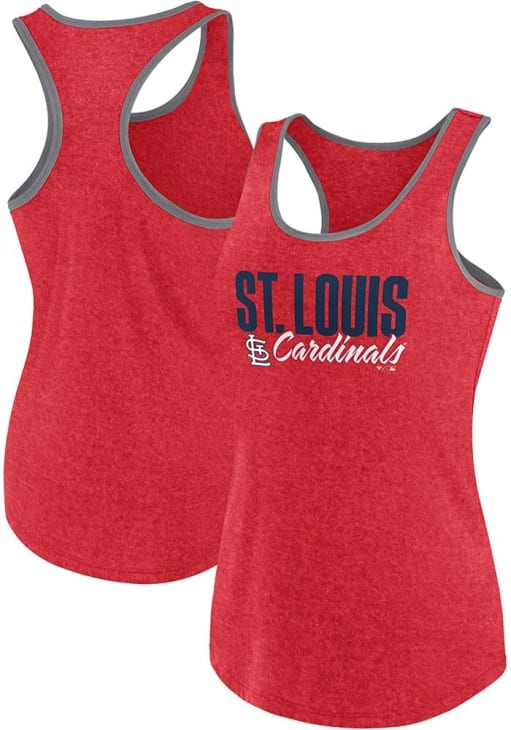 St Louis Cardinals Womens Red Fanwear Fuel Tank Top