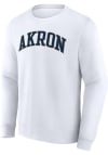 Main image for Akron Zips Mens White Arch Name Long Sleeve Crew Sweatshirt