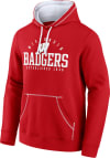 Main image for Wisconsin Badgers Mens Red Color Block Long Sleeve Hoodie