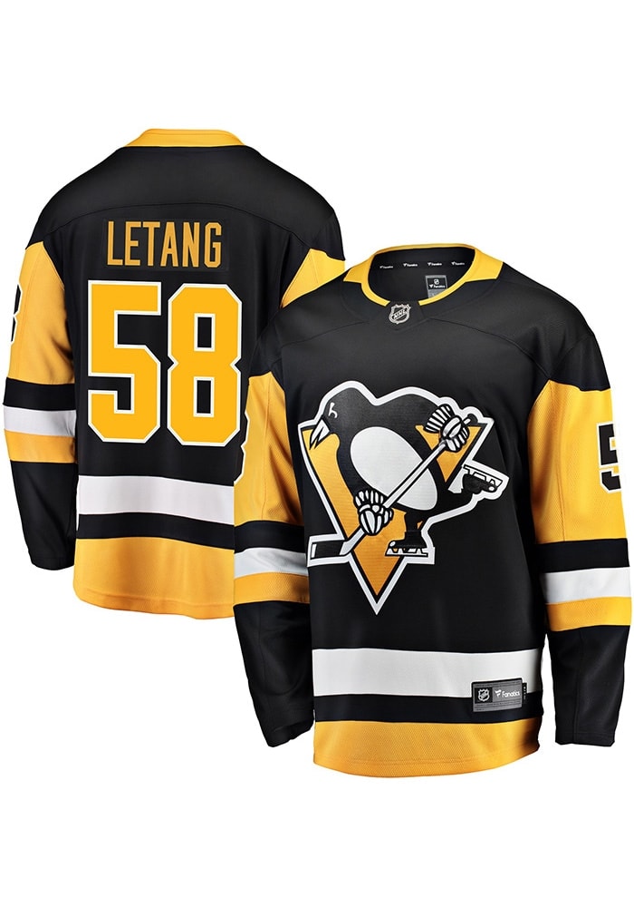 Men s Fanatics Branded Kris Letang Black Pittsburgh Penguins Home Breakaway Jersey