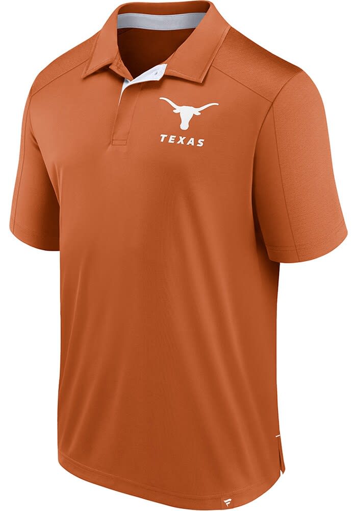 Texas Longhorns Mens Defender BURNTORANGE Short Sleeve Polo
