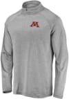 Main image for Minnesota Golden Gophers Mens Grey Primary Logo Long Sleeve 1/4 Zip Pullover