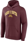 Main image for Minnesota Golden Gophers Mens Maroon Arch Mascot Twill Long Sleeve Hoodie