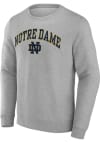 Main image for Notre Dame Fighting Irish Mens Grey Arch Mascot Twll Long Sleeve Crew Sweatshirt