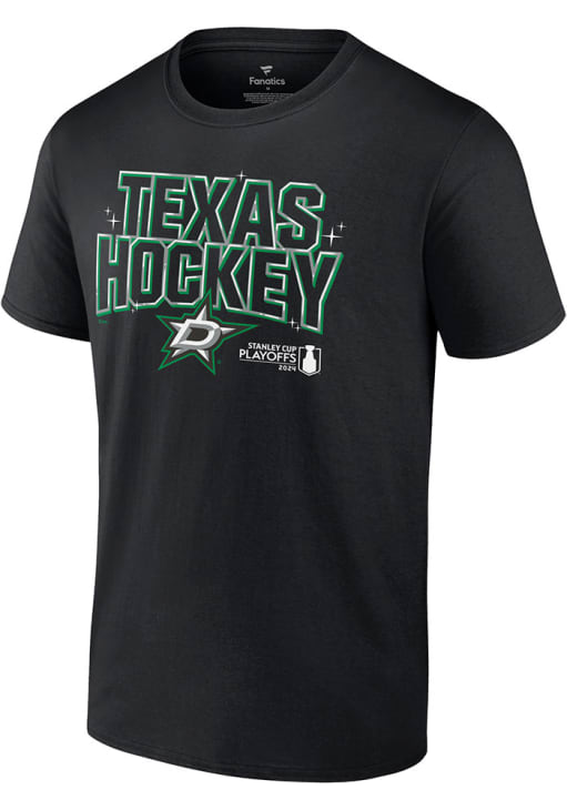 Dallas Stars Black 2024 Playoff Participant Texas Hockey Short Sleeve T Shirt