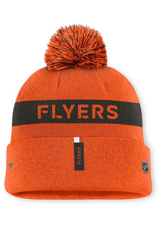 Philadelphia Flyers Black 2024 Authentic Pro Rink W Cuff Pom Womens Knit Hat