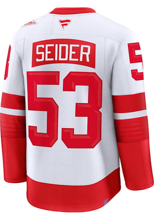 Moritz Seider Detroit Red Wings Mens White Stadium Series Hockey