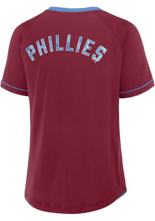 Philadelphia Phillies Womens League Fashion Baseball Jersey - Maroon