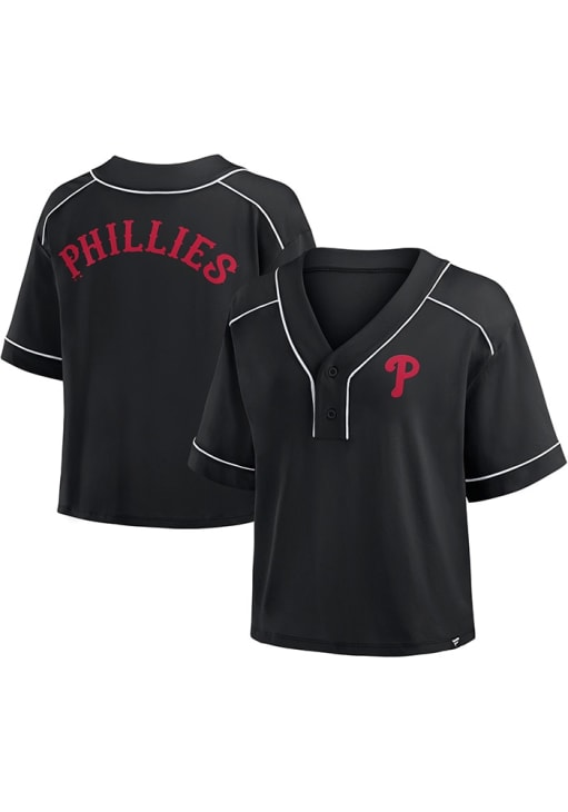 Philadelphia Phillies Womens Baby Fashion Baseball Jersey - Black