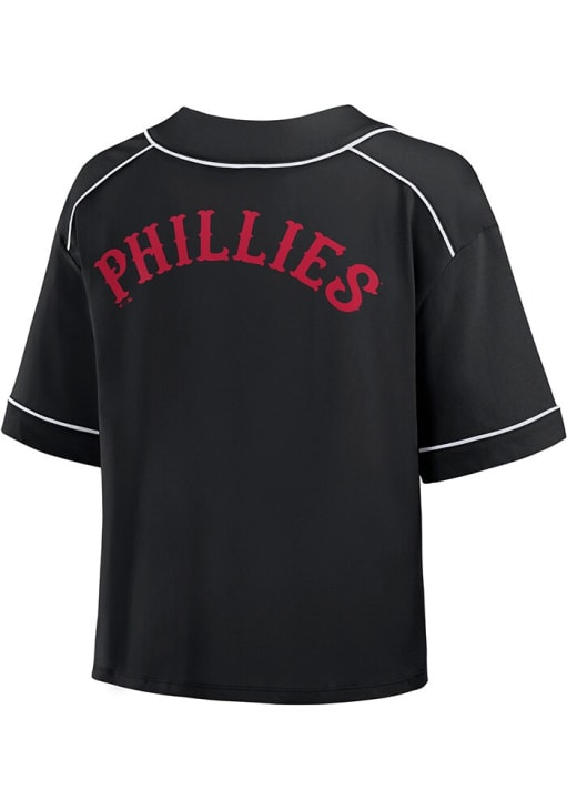 Philadelphia Phillies Womens Baby Fashion Baseball Jersey - Black