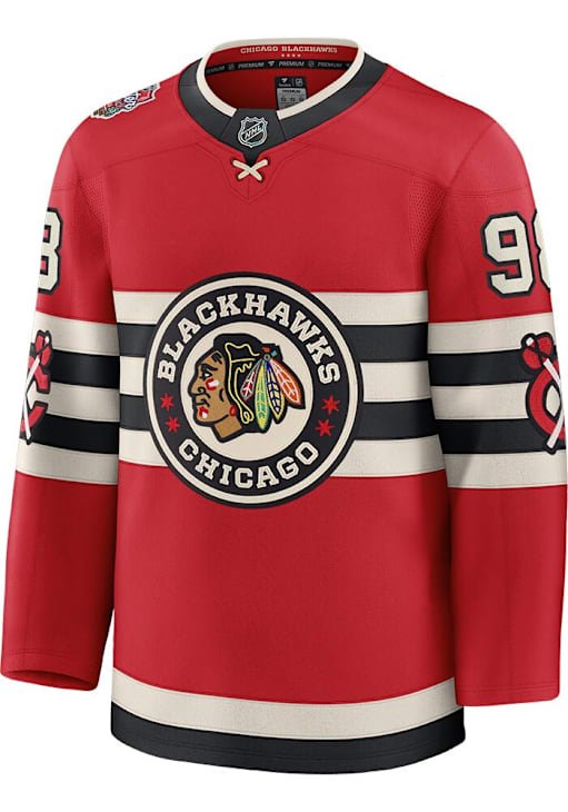 Connor Bedard Chicago Blackhawks Mens Red 2024 WINTER CLASSIC
