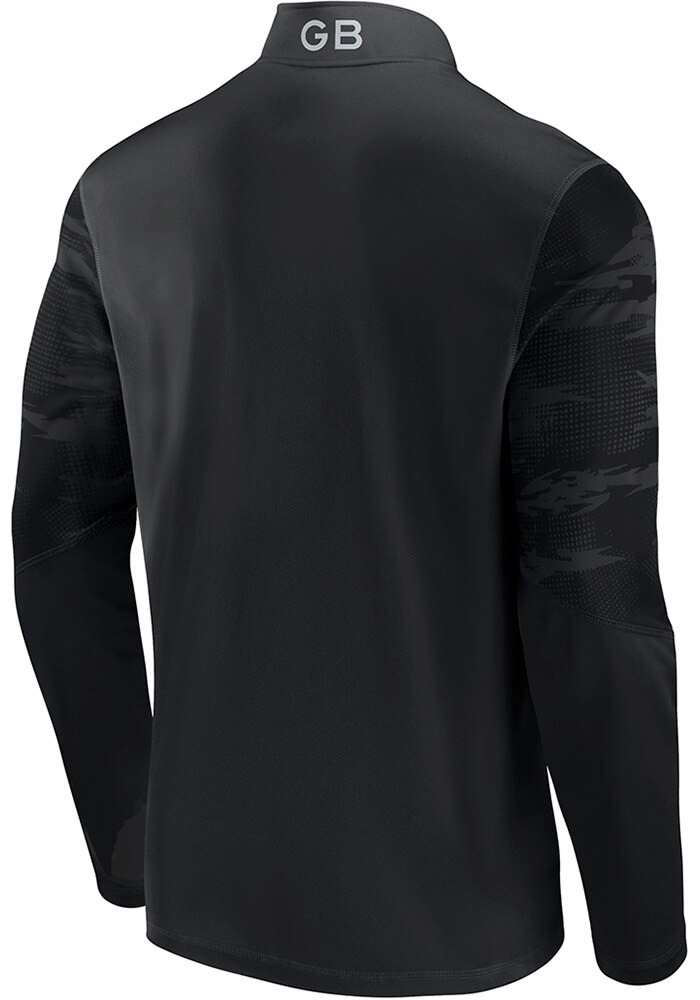 Green Bay Packers Mens BLACK Defender Jacquard Pullover - 172808200