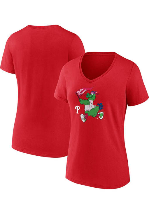 Phillie Phanatic   Philadelphia Phillies Womens Red Phanatic Short Sleeve T-Shirt