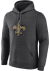 Main image for New Orleans Saints Mens Charcoal Cotton Fleece Primary Logo POH Long Sleeve Hoodie