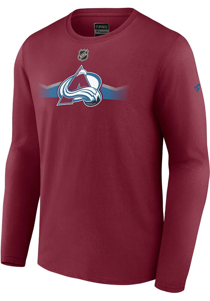 Colorado Avalanche Cotton GARNET Long Sleeve T Shirt