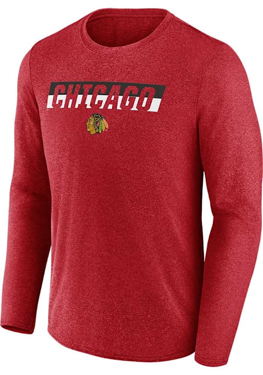 Chicago Blackhawks Red Transition Long Sleeve T-Shirt 172808756