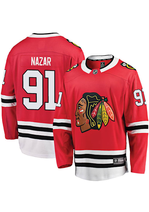 Frank Nazar Chicago Blackhawks Mens Red Home Hockey Jersey 172808917