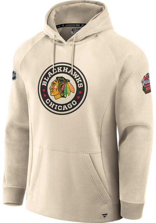 Chicago Blackhawks Mens CREAM 2024 Winter Classic Hood