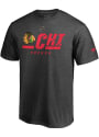Chicago Blackhawks Pro Tricode T Shirt - Charcoal
